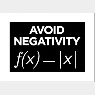 Avoid Negativity Math Equation Funny Math Teacher Posters and Art